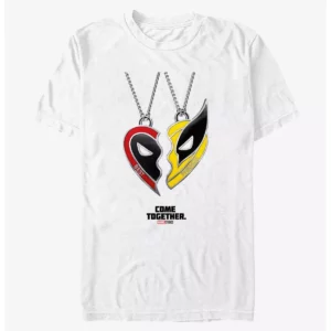 Marvel Deadpool & Wolverine Heart Friendship Necklace T-Shirt